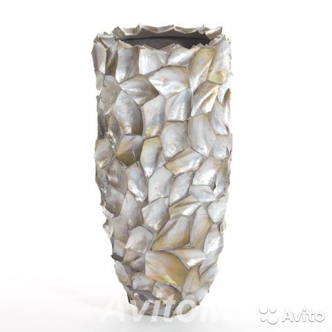 Кашпо vase crazycut brown lip shell Hefty,  Москва