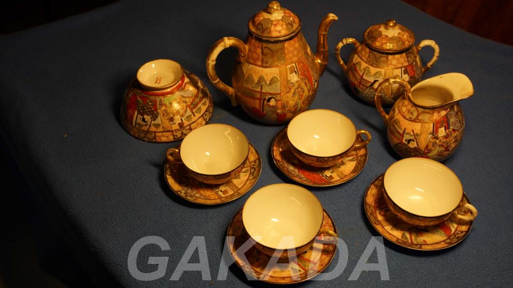 Чайный сервиз из восьми предметов фарфор Сацума